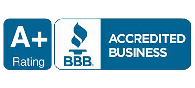 A blue and white BBB Accredited Business logo with an A+ rating, indicating reliable service. This symbol represents trustworthiness for Fort Worth roofing and related services, such as roof inspection and repair, offered by a trusted DFW contractor.| Korrect General Contracting Fort Worth TX